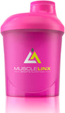 Musclelinx Mini 400ml protein shaker.
